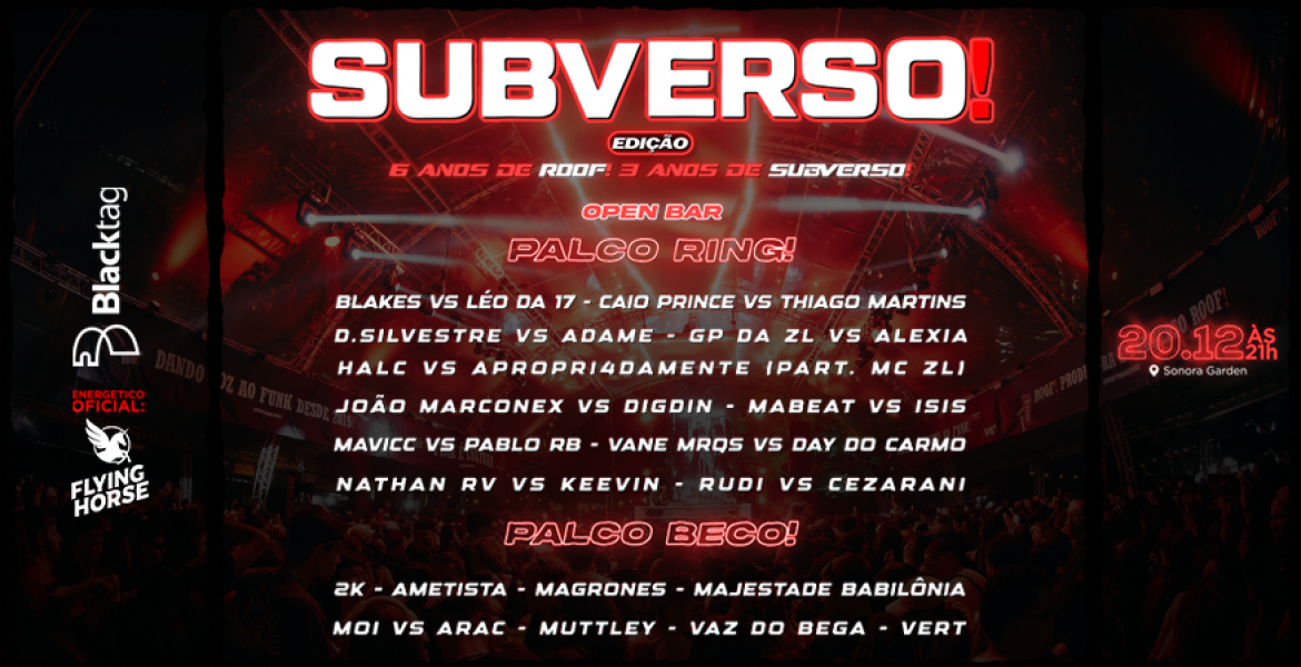 SUBVERSO ROOF❗3 ANOS