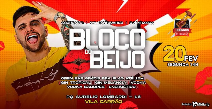 BLOCO DO BEIJO | 6H DE OPEN BAR GRÁTIS