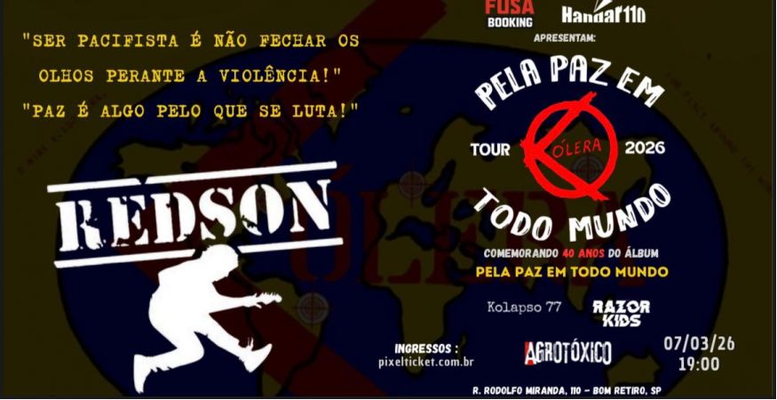 CÓLERA - PELA PAZ EM TODO O MUNDO – 40 Anos