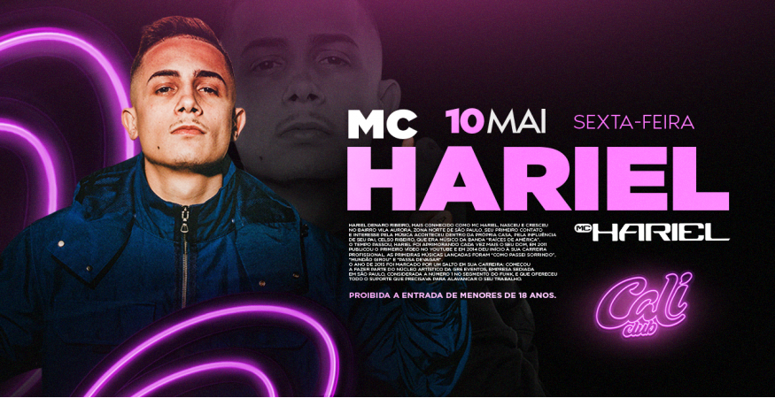 MC Hariel | Sexta 10.05 | Cali Club