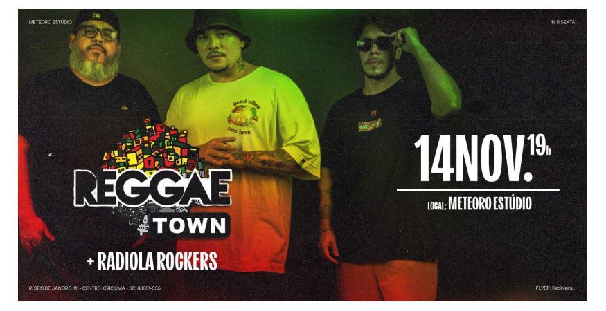 Reggaetown no Meteoro Estúdio - Criciúma/SC