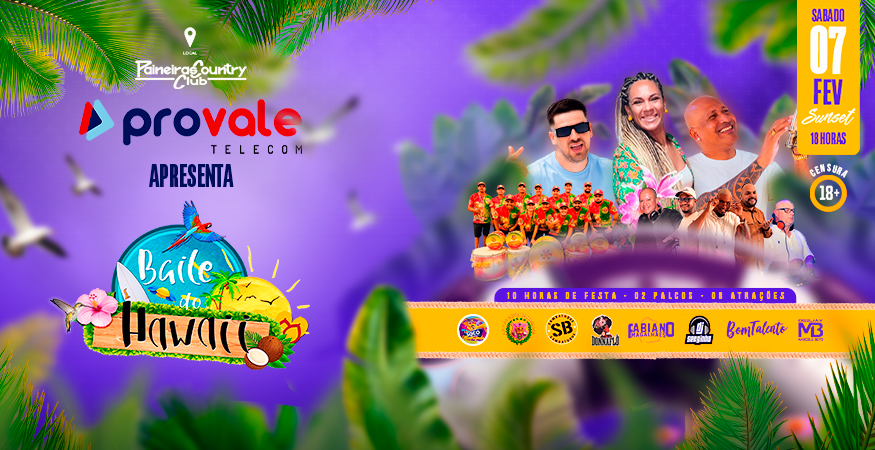 Baile do Hawaii no Paineiras Country Club