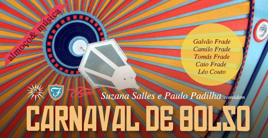 12h às 14h30 - DOM 13/02 - ALMOÇO &amp; MÚSICA - &quot;CARNAVAL DE BOLSO&quot;