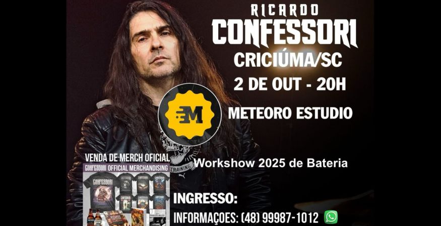 Ricardo Confessori - Workshow de Bateria no Meteoro Estúdio