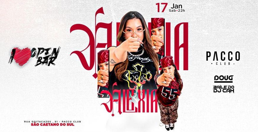 DJ ALEXIA | I LOVE OPEN BAR | SÁBADO 17.01 | PACCO CLUB