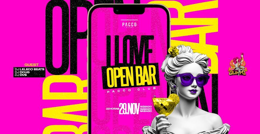 I LOVE OPEN BAR| SÁBADO 29.11 | PACCO CLUB