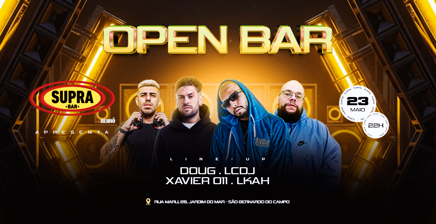 Supra Bernô | OPEN BAR | Sábado 23/05