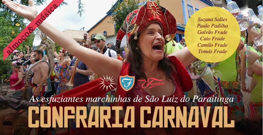 12h às 14h30 - DOM 12/02 - ALMOÇO &amp; MÚSICA - Confraria Carnaval