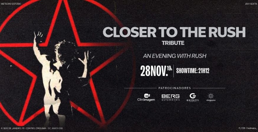 Closer to the Rush no Meteoro Estúdio - Criciúma/SC