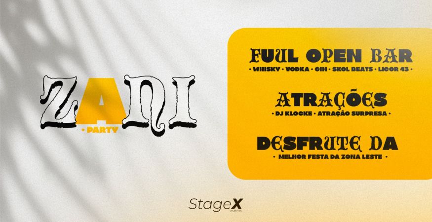 Zani Party | OPEN BAR