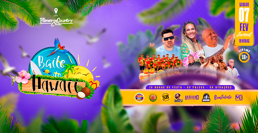 Baile do Hawaii no Paineiras Country Club